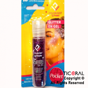 GLITTER EN GEL PELO ROSTRO CUERPO VIOLETA 854-06 X 20 GR x 1